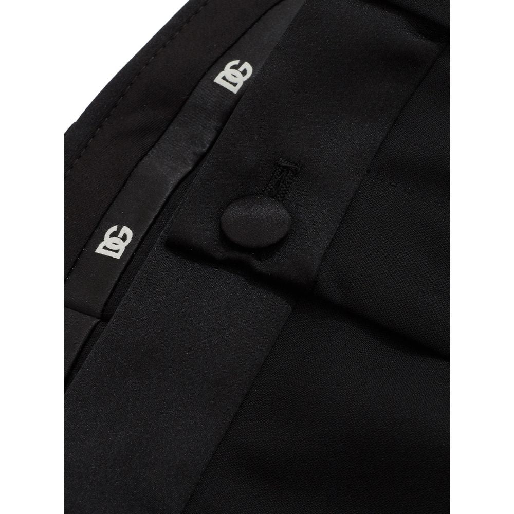 Dolce &amp; Gabbana Elegant Black Wool Men&