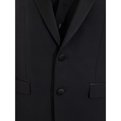 Dolce &amp; Gabbana Elegant Black Wool Men&