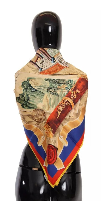 Dolce &amp; Gabbana Multicolor Italy China Silk Shawl Wrap Scarf