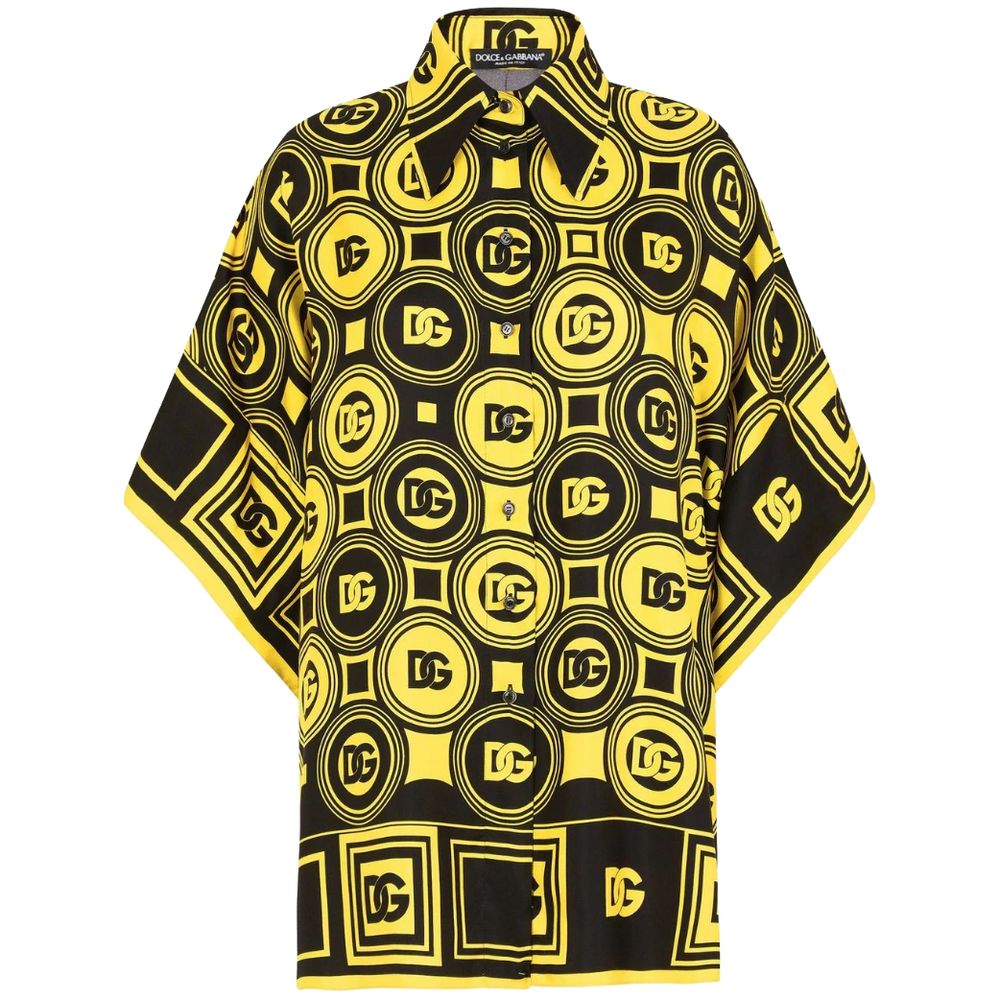 Dolce &amp; Gabbana Yellow Silk Shirt