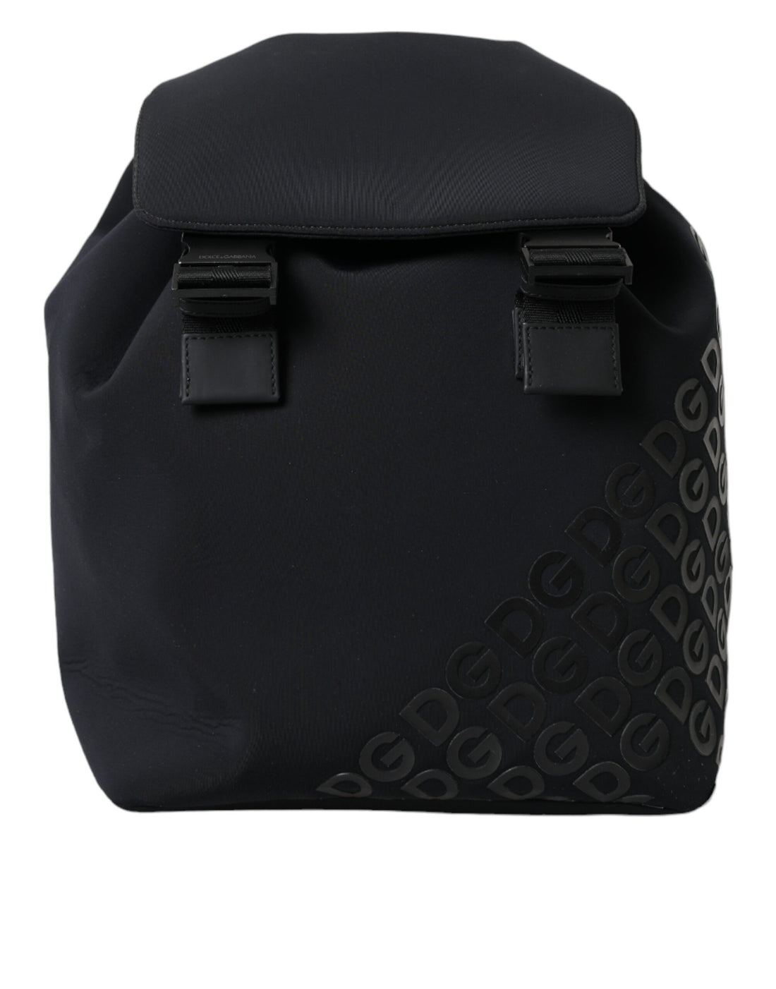 Dolce &amp; Gabbana Black Neoprene Nylon DG Logo School Backpack Bag