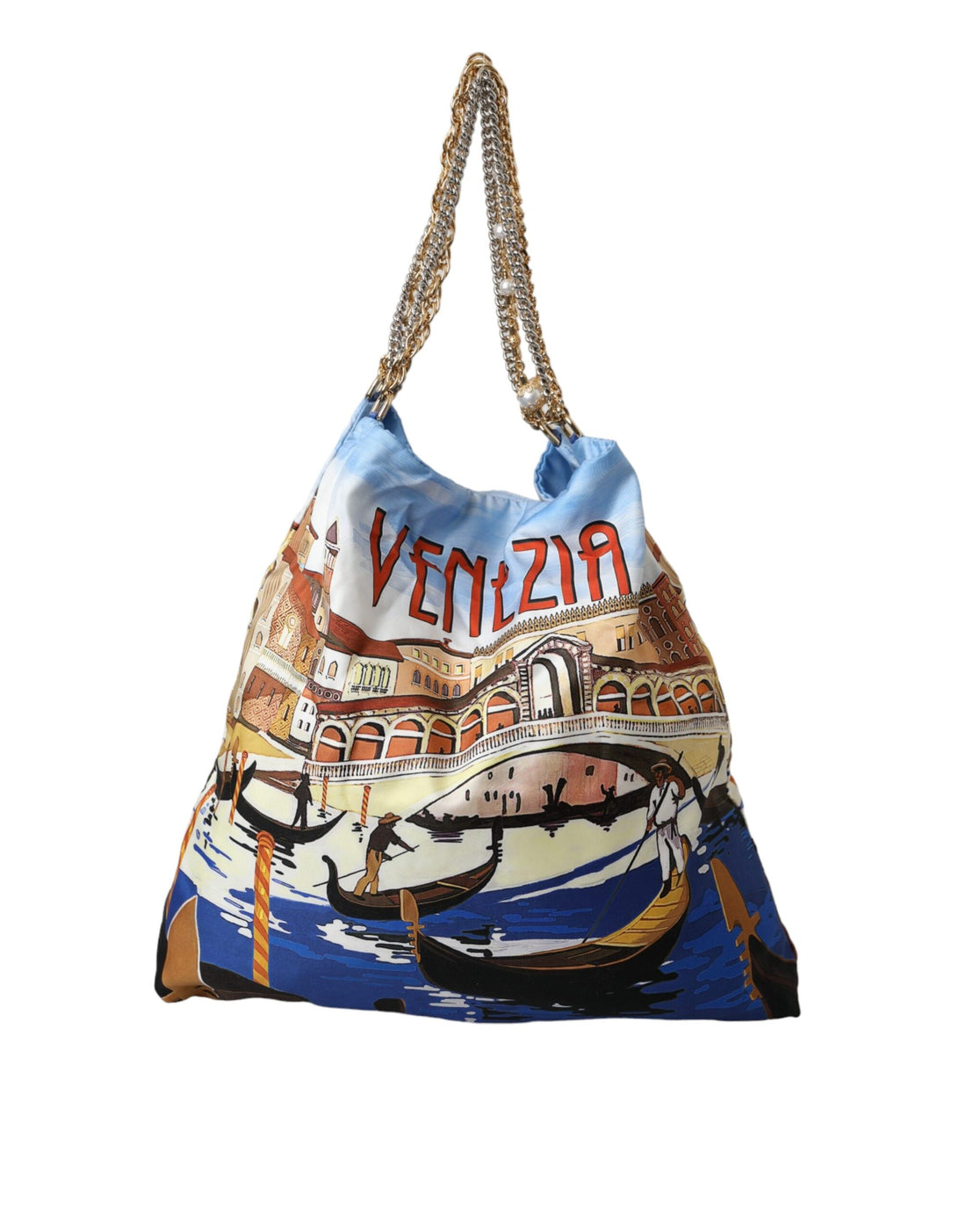 Dolce &amp; Gabbana Multicolor Venezia Canvas Women Shopping Tote Bag