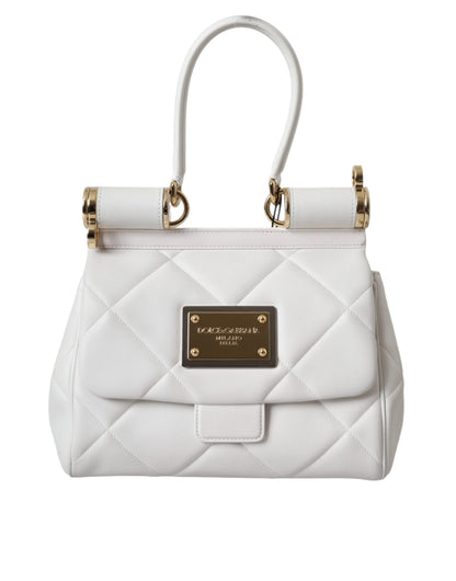 Dolce &amp; Gabbana White Calf Leather 90&