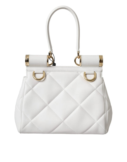 Dolce &amp; Gabbana White Calf Leather 90&