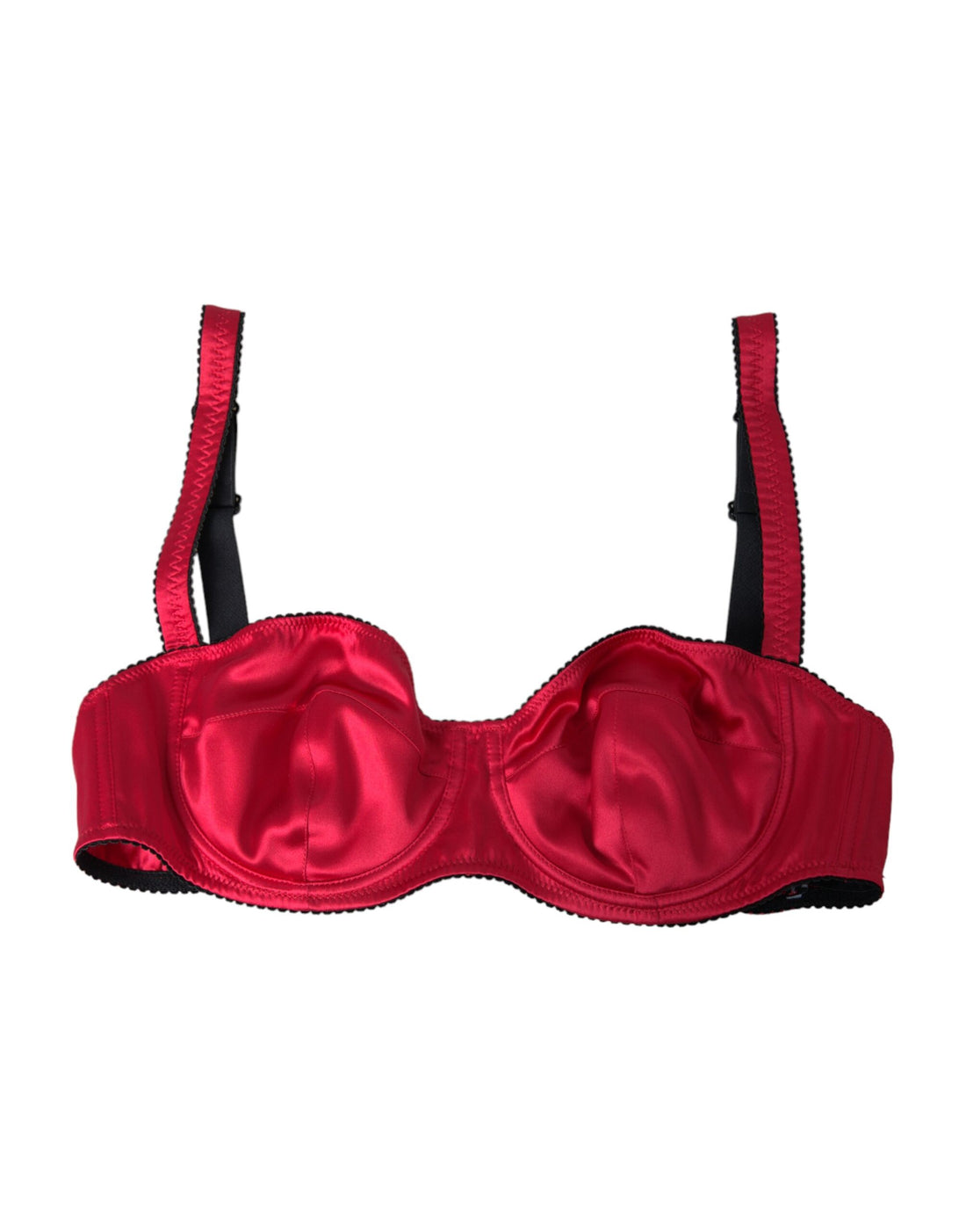 Dolce &amp; Gabbana Bordeaux Silk Stretch Balconcino Bra Underwear