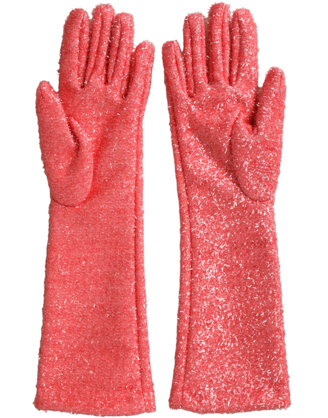 Dolce &amp; Gabbana Pink Lurex Fantasia Mid Arm Length Gloves