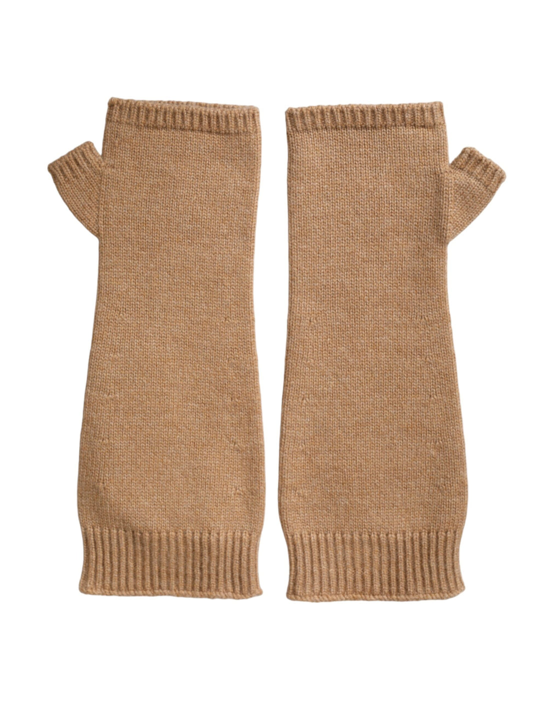 Dolce &amp; Gabbana Brown Cashmere Knitted Finger Less Gloves