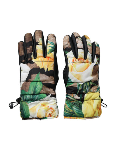 Dolce &amp; Gabbana Multicolor Floral Wrist Length Gloves