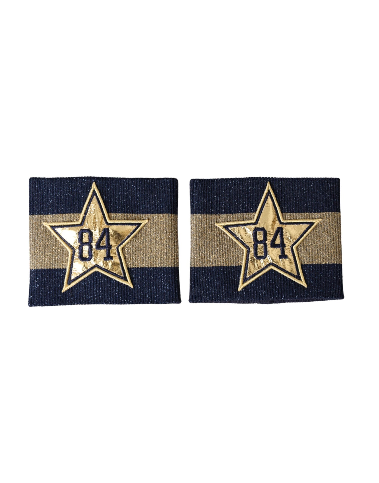 Dolce &amp; Gabbana Black Gold Logo Star 84 Viscose Wristband