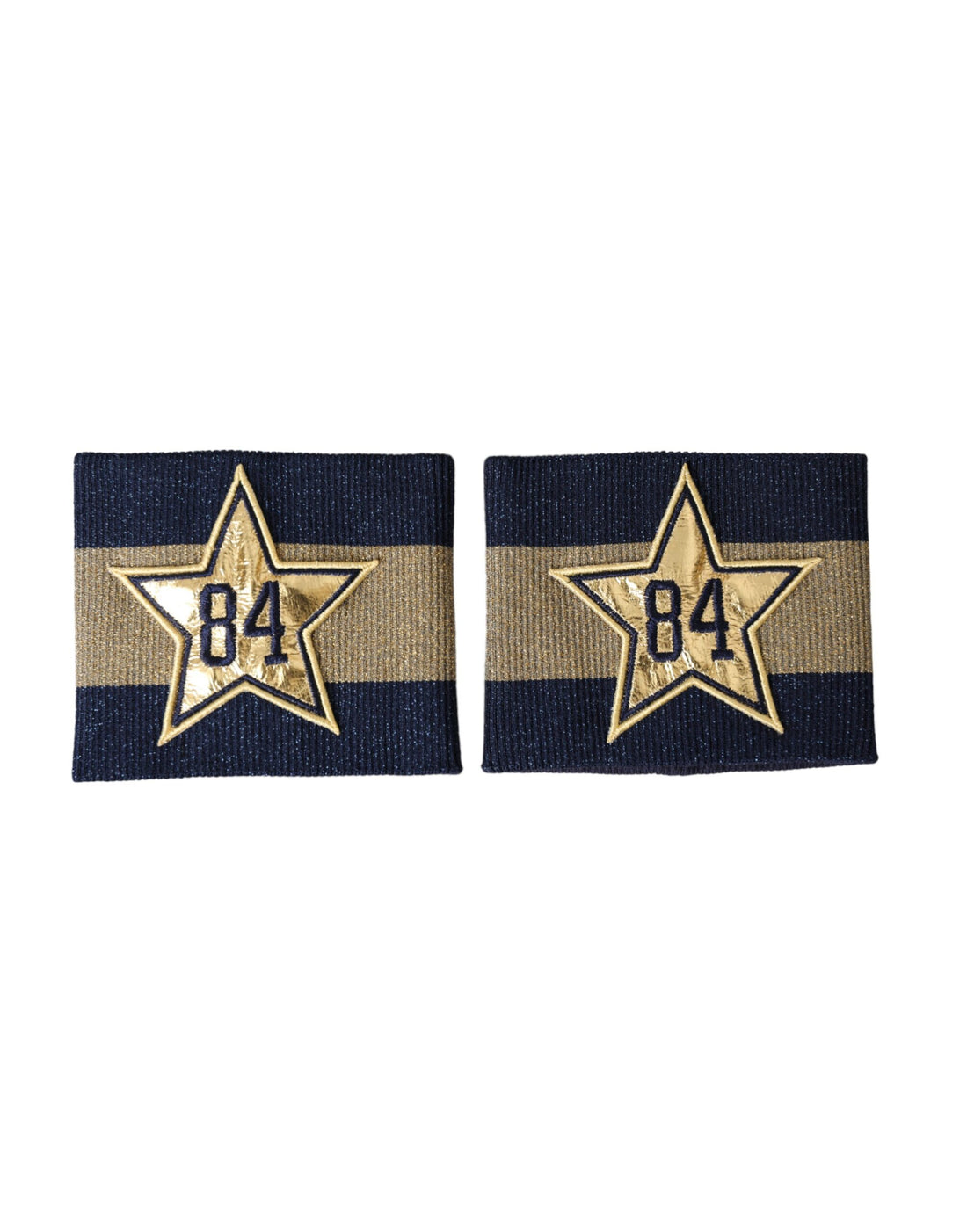 Dolce &amp; Gabbana Black Gold Logo Star 84 Viscose Wristband