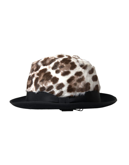 Dolce &amp; Gabbana Multicolor Leopard Women Fedora Hat