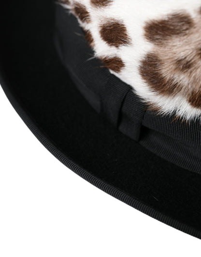 Dolce &amp; Gabbana Multicolor Leopard Women Fedora Hat