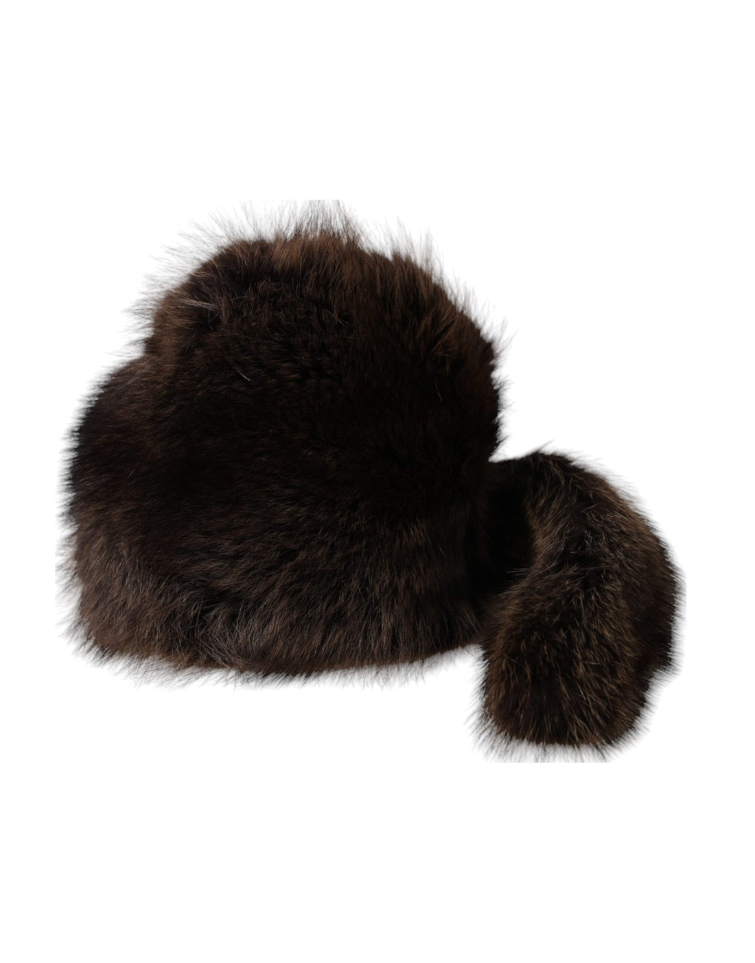 Dolce &amp; Gabbana Women Brown Raccoon Fur Bucket Hat