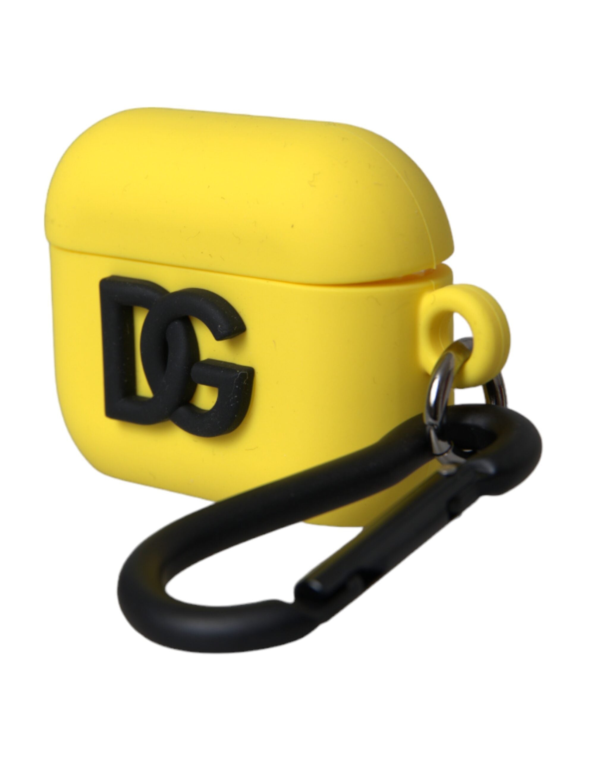 Dolce &amp; Gabbana Yellow Silicone Logo Embossed Airpods Case