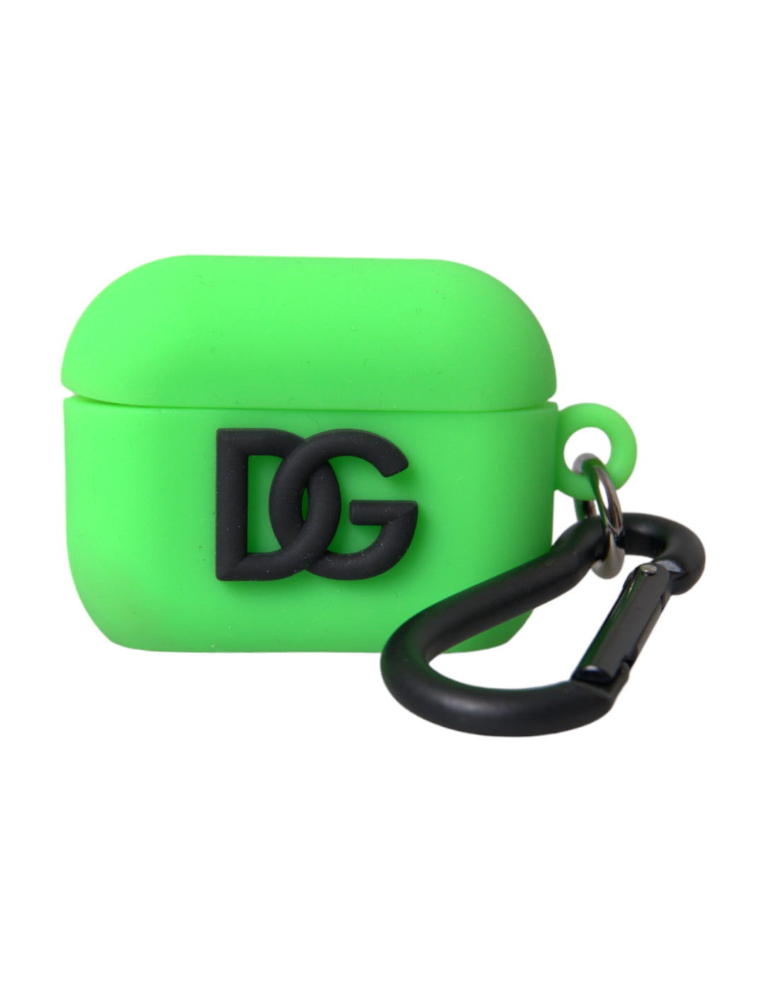 Dolce &amp; Gabbana Neon Green Silicone Logo Embossed Airpods Case