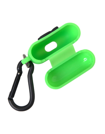 Dolce &amp; Gabbana Neon Green Silicone Logo Embossed Airpods Case