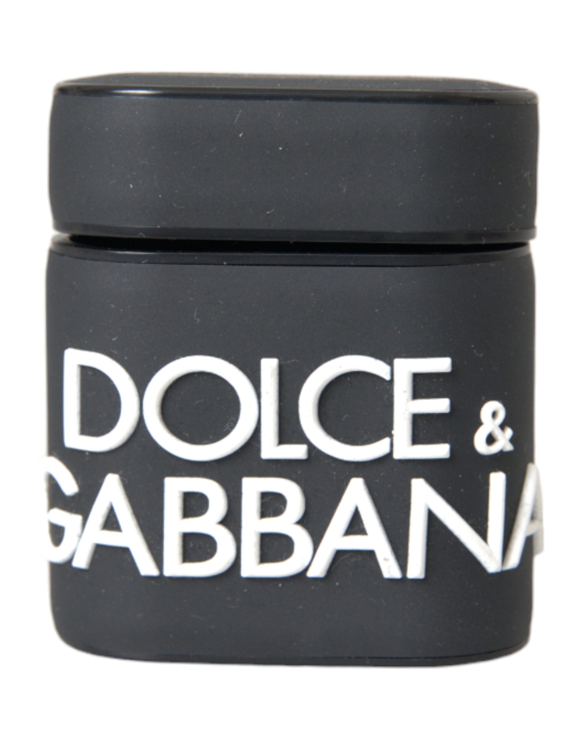 Dolce &amp; Gabbana Black White Silicone Embossed Logo Airpods Case