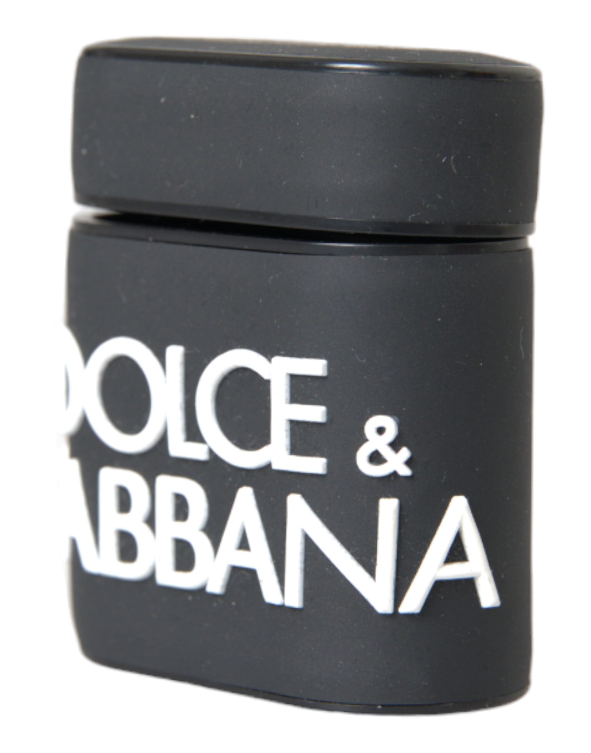 Dolce &amp; Gabbana Black White Silicone Embossed Logo Airpods Case