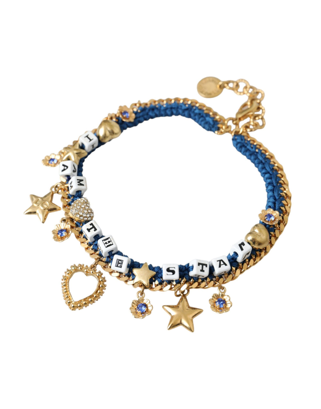 Dolce &amp; Gabbana Gold Tone Brass Chain Iam The Star Bracelet