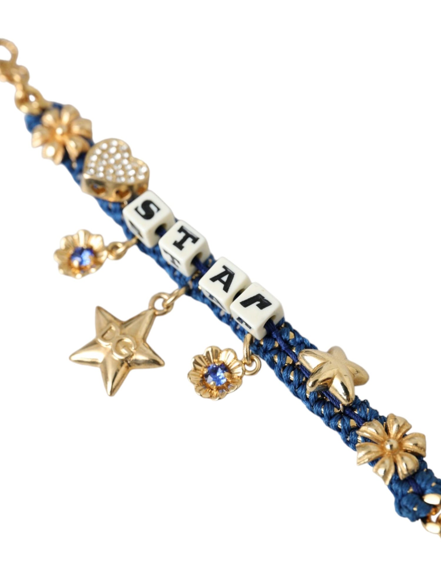 Dolce &amp; Gabbana Gold Tone Brass Chain Star Fashion Bracelet