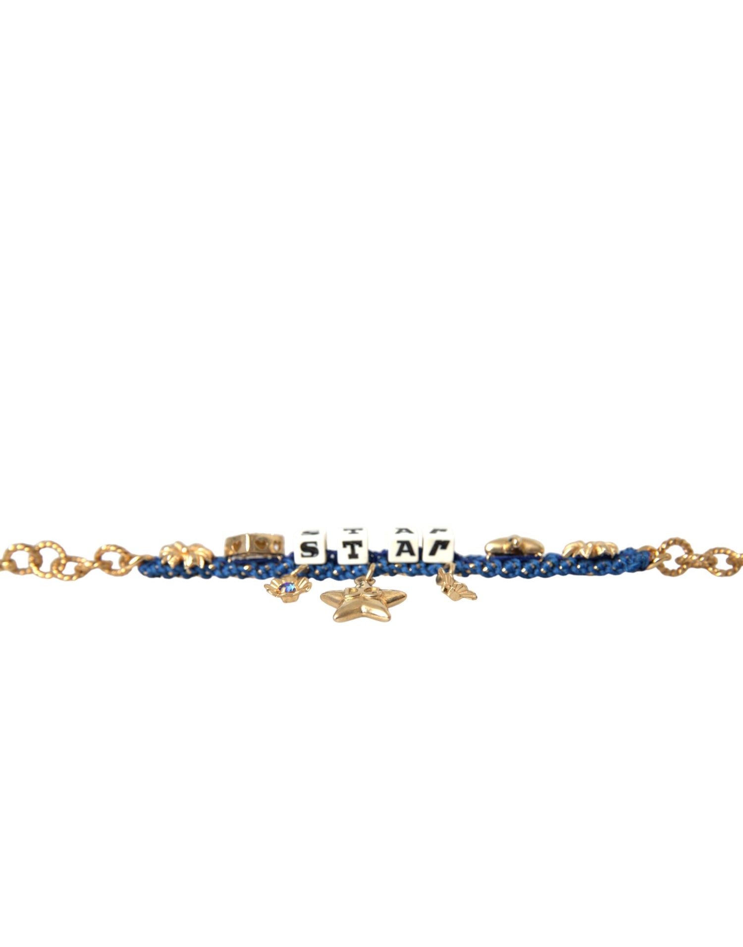 Dolce &amp; Gabbana Gold Tone Brass Chain Star Fashion Bracelet