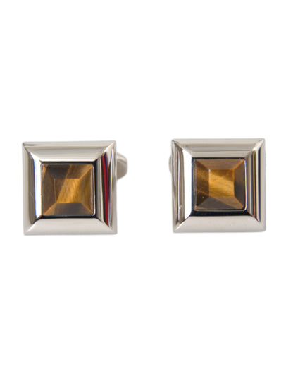 Dolce &amp; Gabbana Silver Plated Brass Pin Crystal Cufflinks