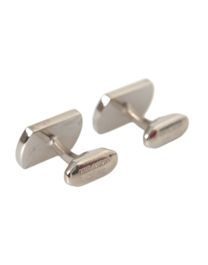 Dolce &amp; Gabbana Silver Gold Plated Metal Brass Pin Cufflinks