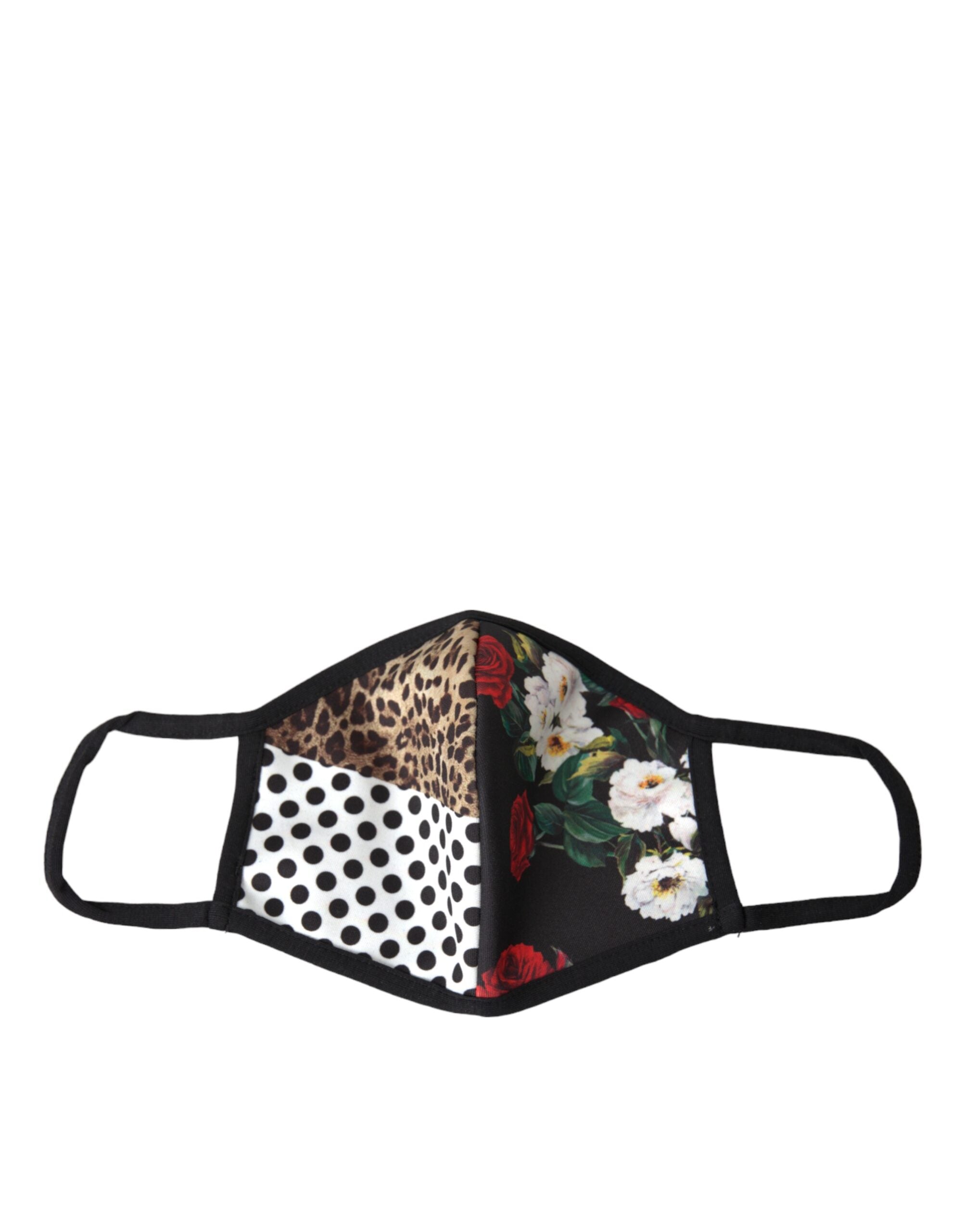 Dolce &amp; Gabbana Multicolor Leopard Floral Elastic Ear Strap Face Mask