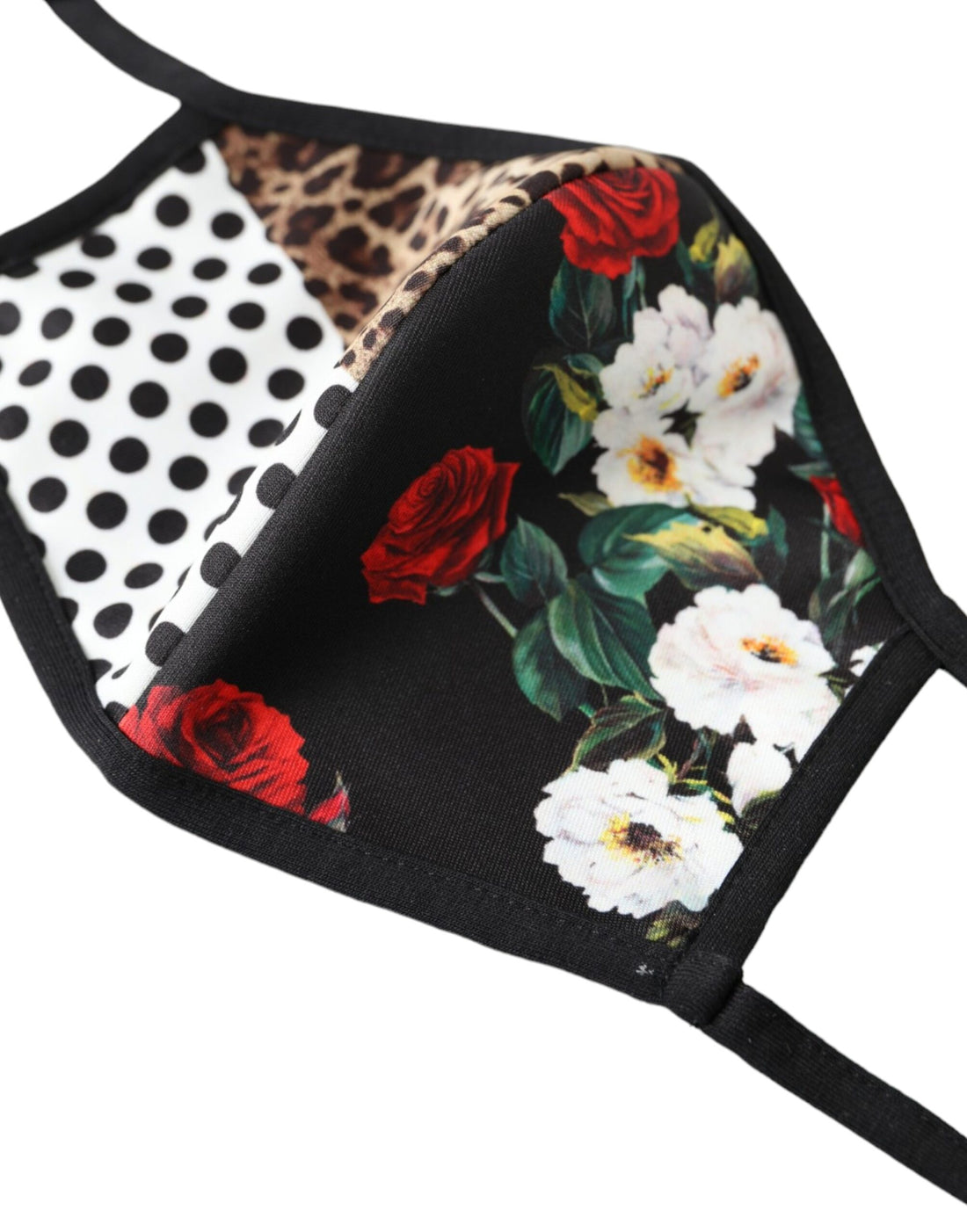 Dolce &amp; Gabbana Multicolor Leopard Floral Elastic Ear Strap Face Mask