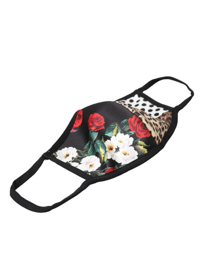 Dolce &amp; Gabbana Multicolor Leopard Floral Elastic Ear Strap Face Mask