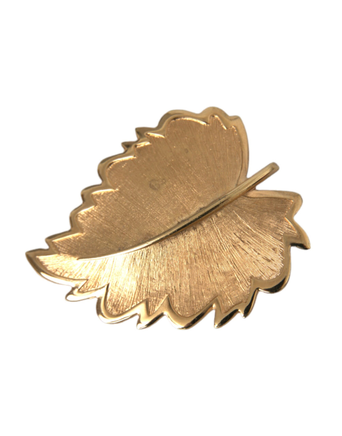 Dolce &amp; Gabbana Gold Brass Leaf Embellished Jewelry Brooch Hair Pin