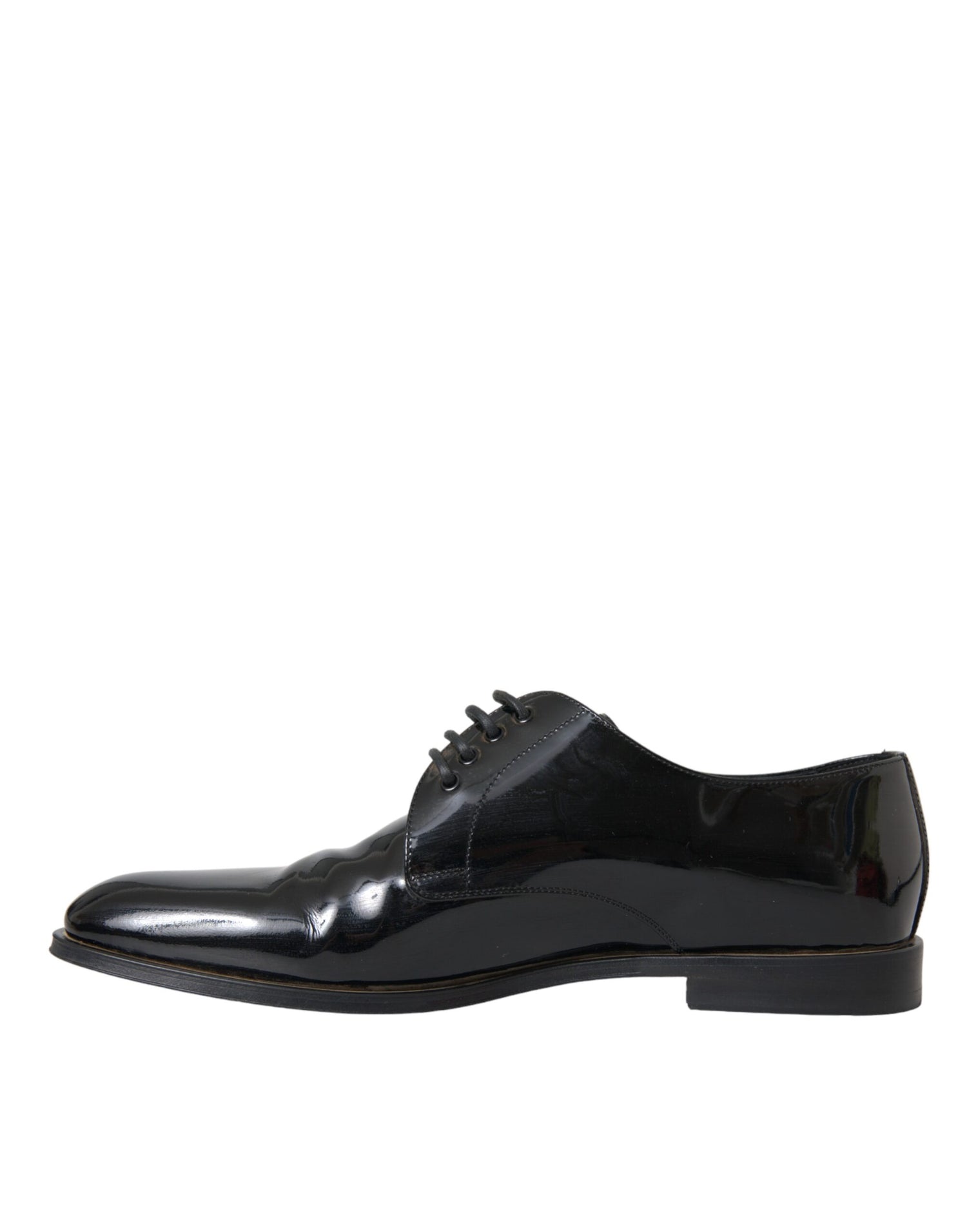 Dolce &amp; Gabbana Black Patent Leather Derby Formal Dress Shoes