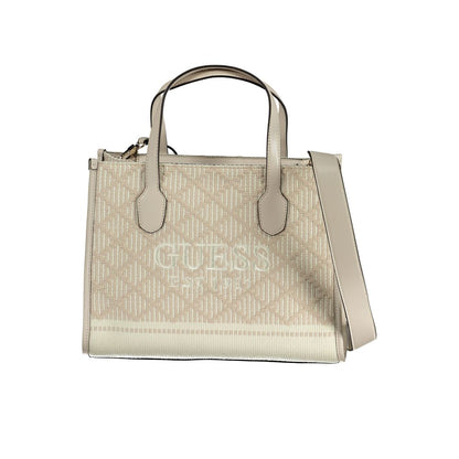 Guess Jeans Beige Cotton Handbag