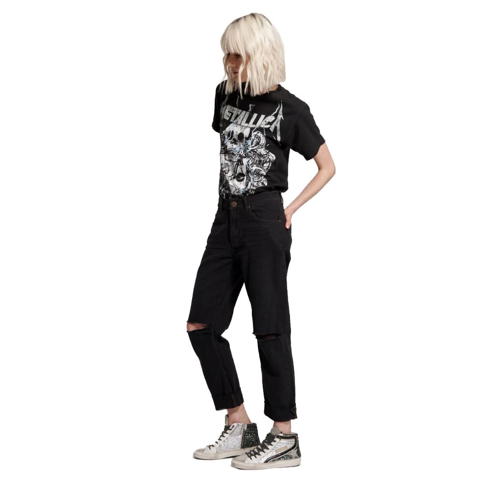 One Teaspoon Black Cotton Jeans &amp; Pant