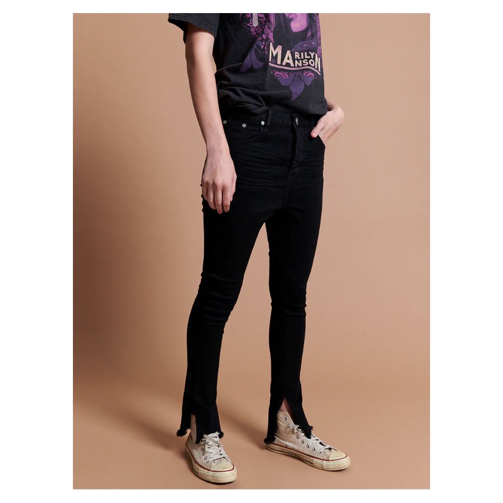 One Teaspoon Black Cotton Jeans &amp; Pant