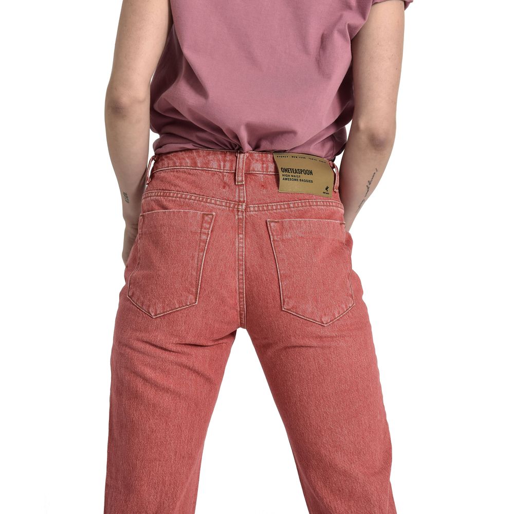 One Teaspoon Red Cotton Jeans &amp; Pant