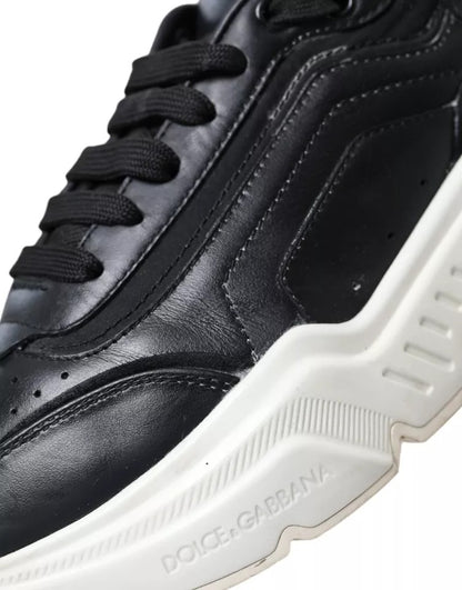 Dolce &amp; Gabbana Black White DAYMASTER Leather Sneakers Women Shoes