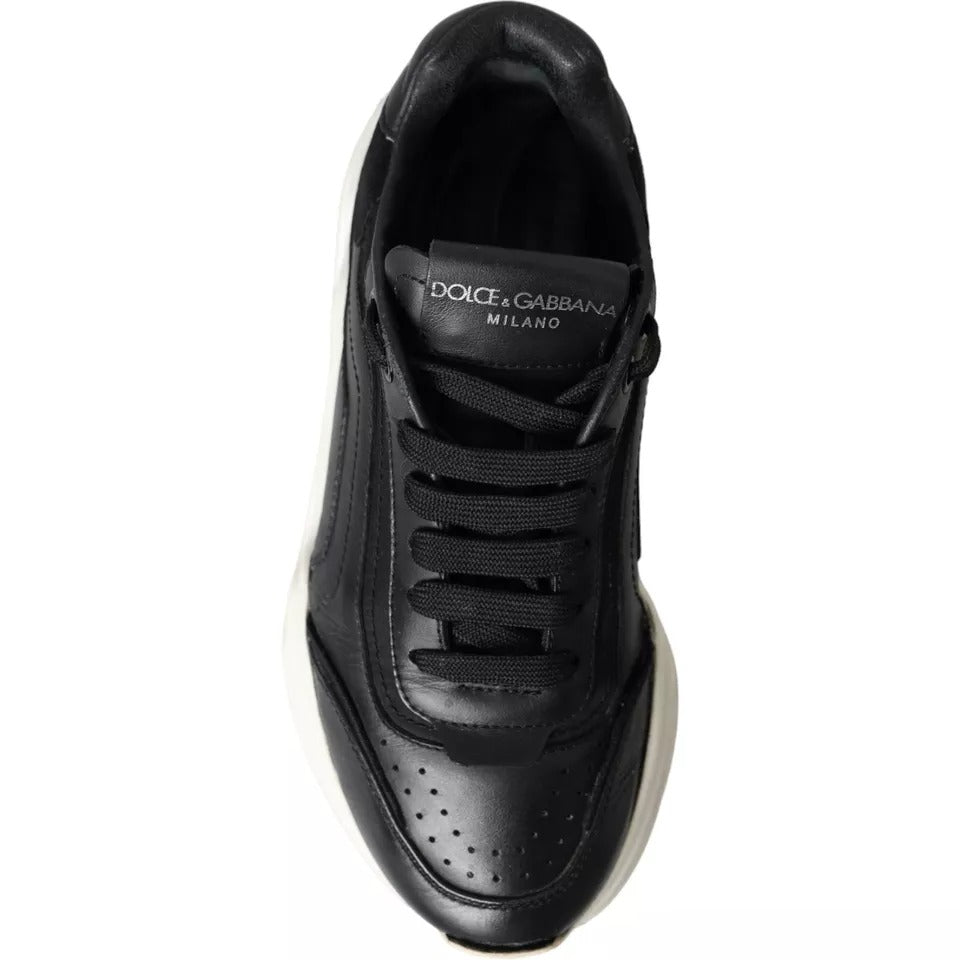 Dolce &amp; Gabbana Black White DAYMASTER Leather Sneakers Women Shoes