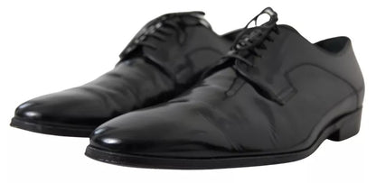 Dolce &amp; Gabbana Black Polished Leather Formal Dress Shoes