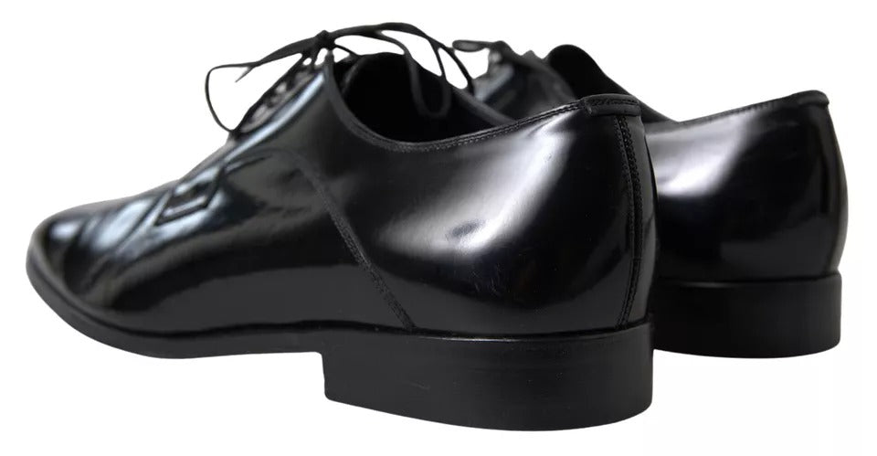 Dolce &amp; Gabbana Black Polished Leather Formal Dress Shoes