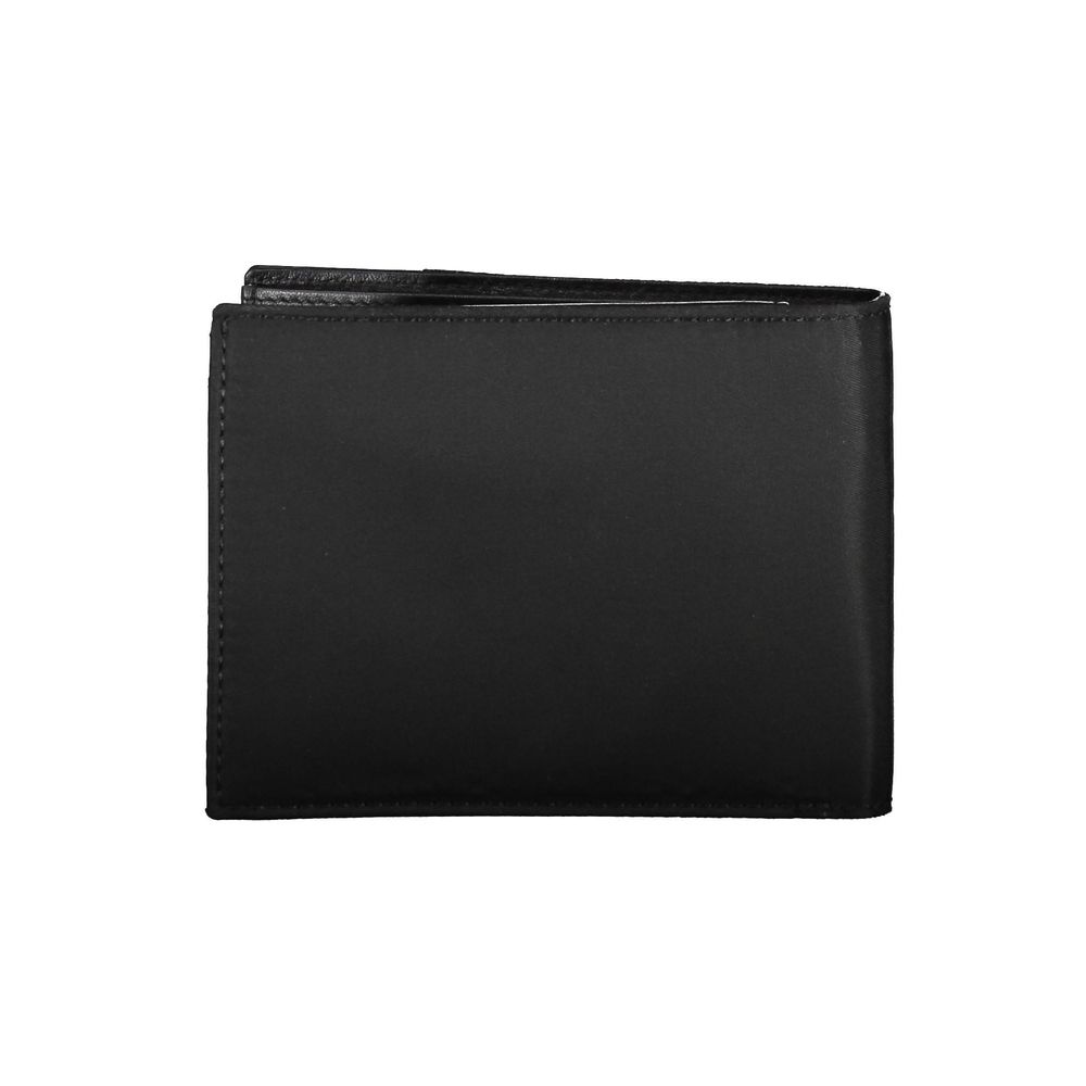 Piquadro Eco-Chic Contrast Detailed Black Wallet