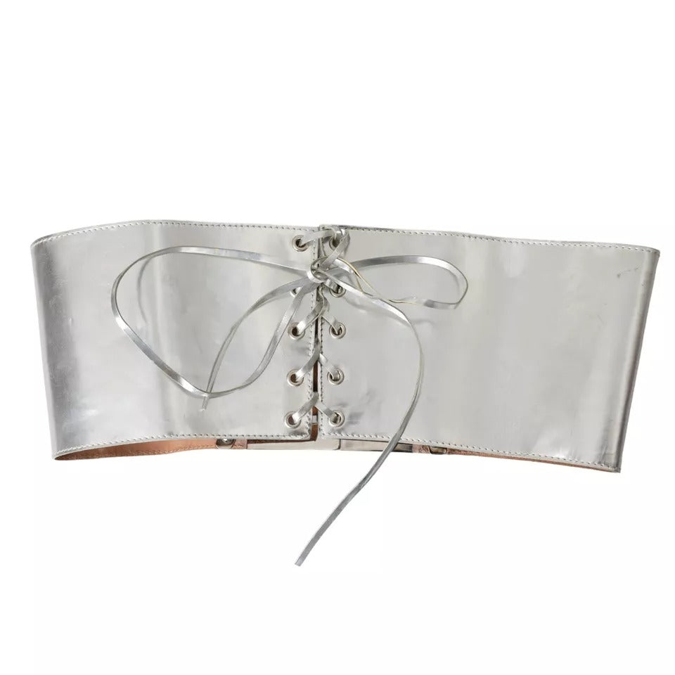 Dolce &amp; Gabbana Silver Tone Brass Embellished Waist Belt