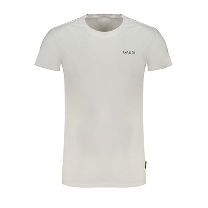 Gaudi White Cotton T-Shirt