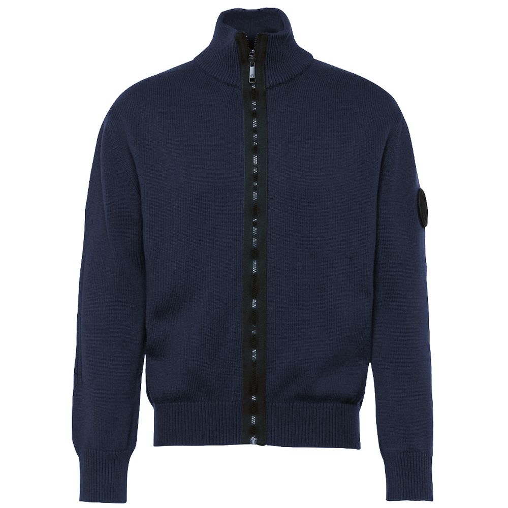 La Martina Blue Cotton Sweater