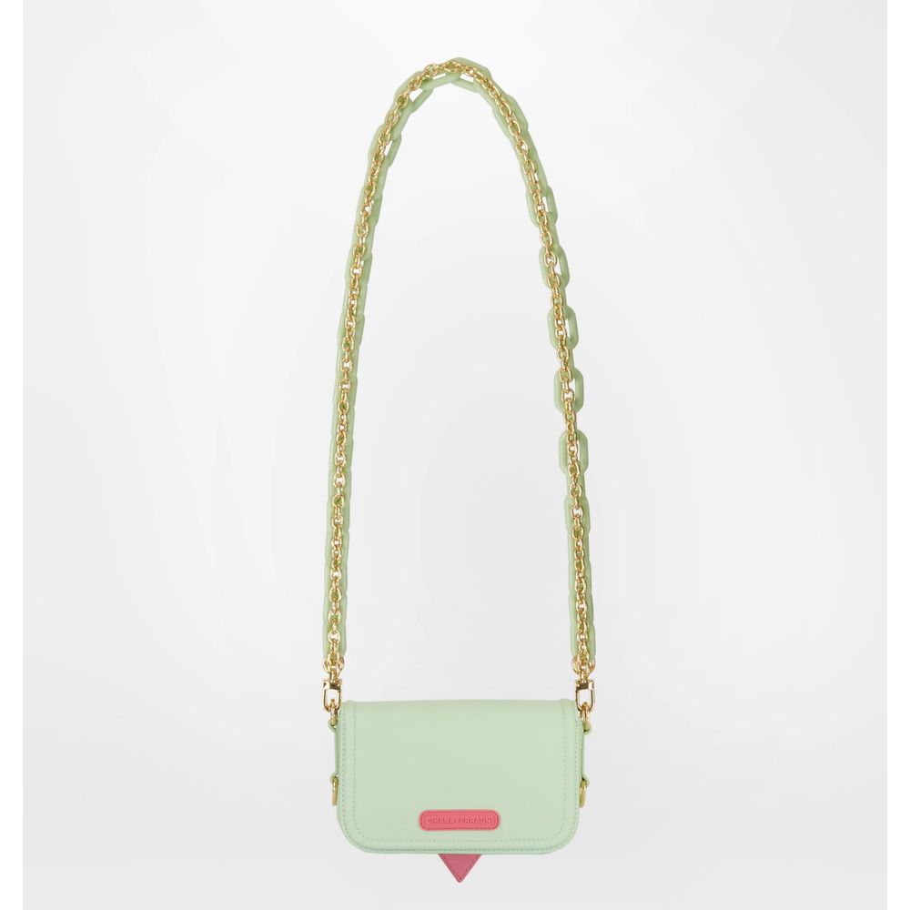 Chiara Ferragni Green Fabric Crossbody Bag