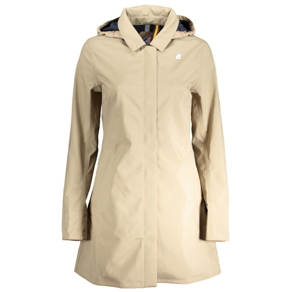 K-WAY Beige Polyester Jackets &amp; Coat