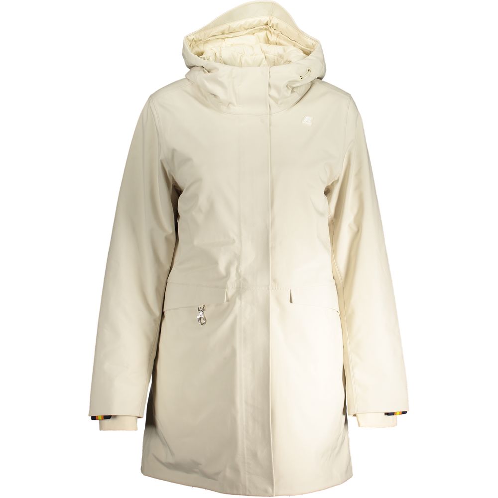 K-WAY Beige Polyester Jackets &amp; Coat