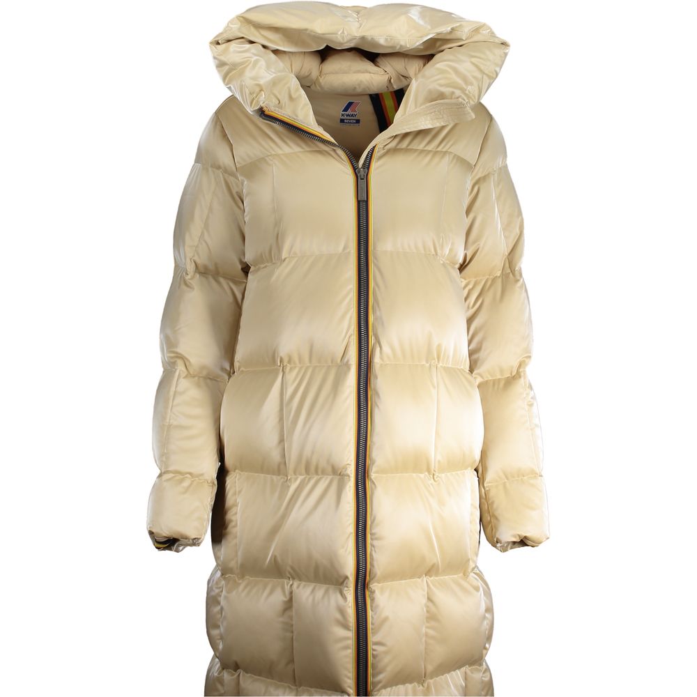 K-WAY Beige Polyester Jackets &amp; Coat