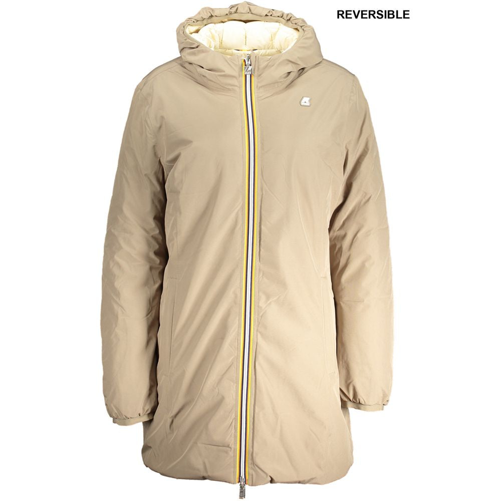 K-WAY Beige Polyester Jackets &amp; Coat