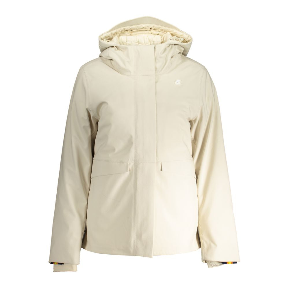 K-WAY Beige Polyester Jackets &amp; Coat